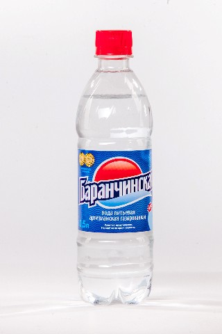 Вода питьевая газированная "Баранчинская" 0,5 л., цена за 1 упак. (12 бут.)