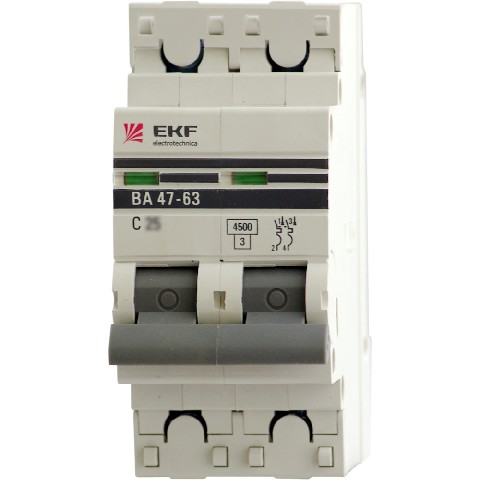 Автоматические выключатели EKF 47 2р от 10А до 63А