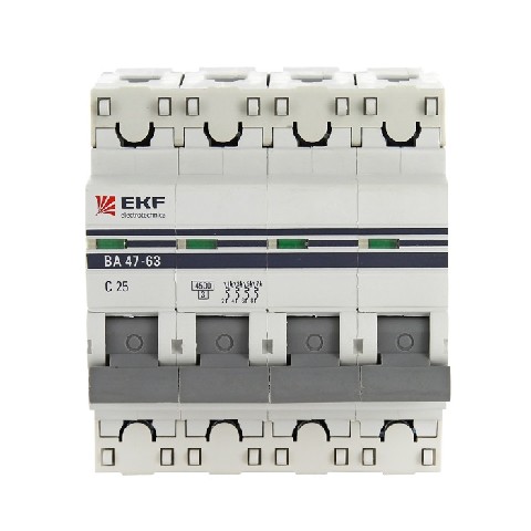 Автоматические выключатели ekf 47 3р от 10а до 63а. Цена от