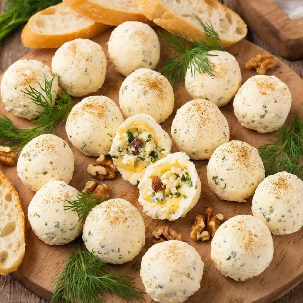 Закуска "Сырные шарики с орехами"