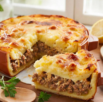 Запеканка «Сытная» с фаршем и картофелем в мультиварке