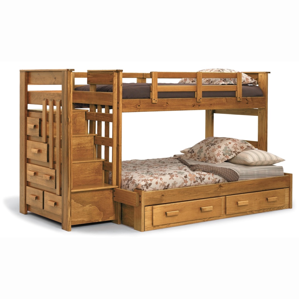 двухъярусная деревянная кровать дуэт