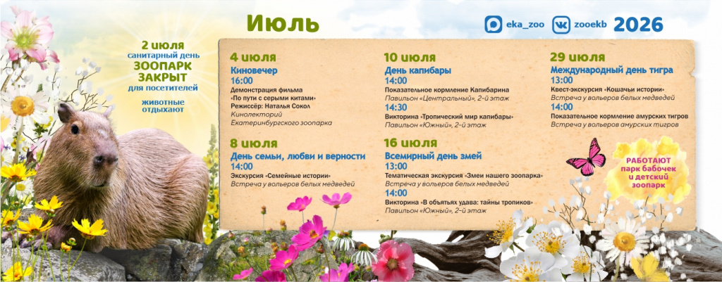 Афиша, зоопарк, июль Афиша, зоопарк, июль
